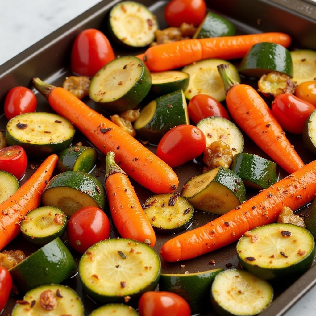 Colorful Roasted Vegetables without Onion and Garlic