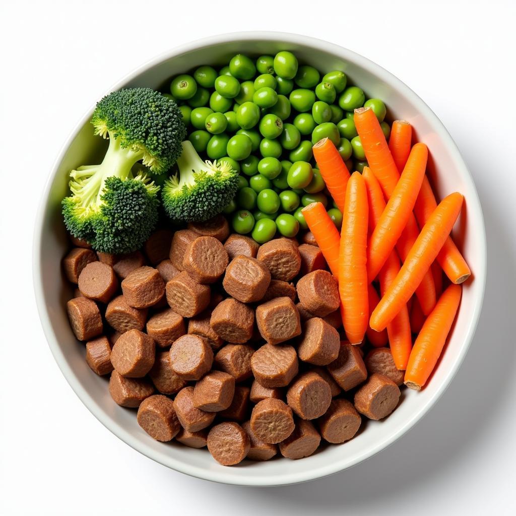 Organic Dog Food Ingredients: Fresh Vegetables and Meat