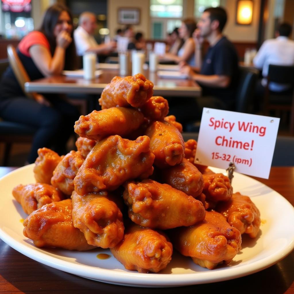 Spicy chicken wing food challenge in Orlando