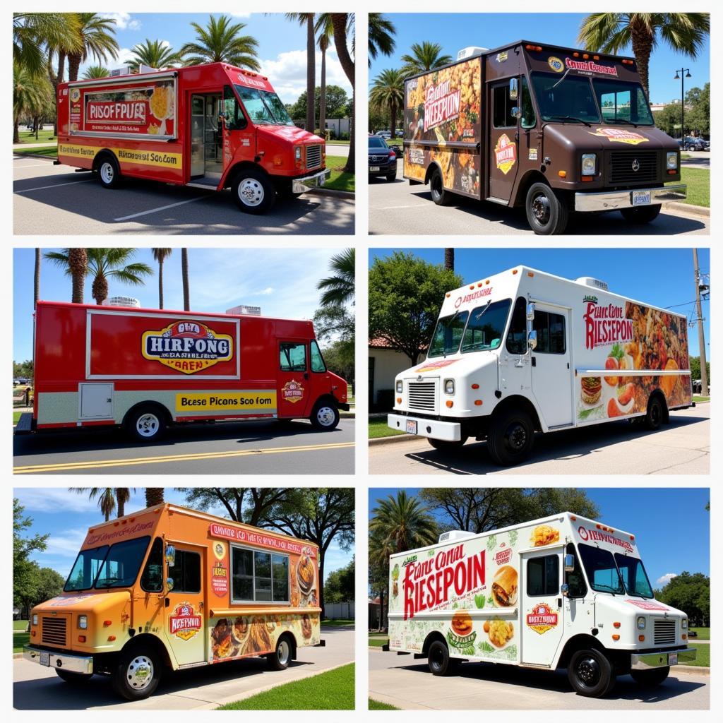 Variety of food trucks in Orlando Florida