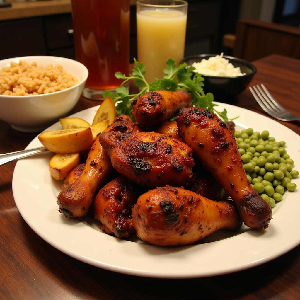 Caribbean Jerk Chicken, a staple of palm pals food.