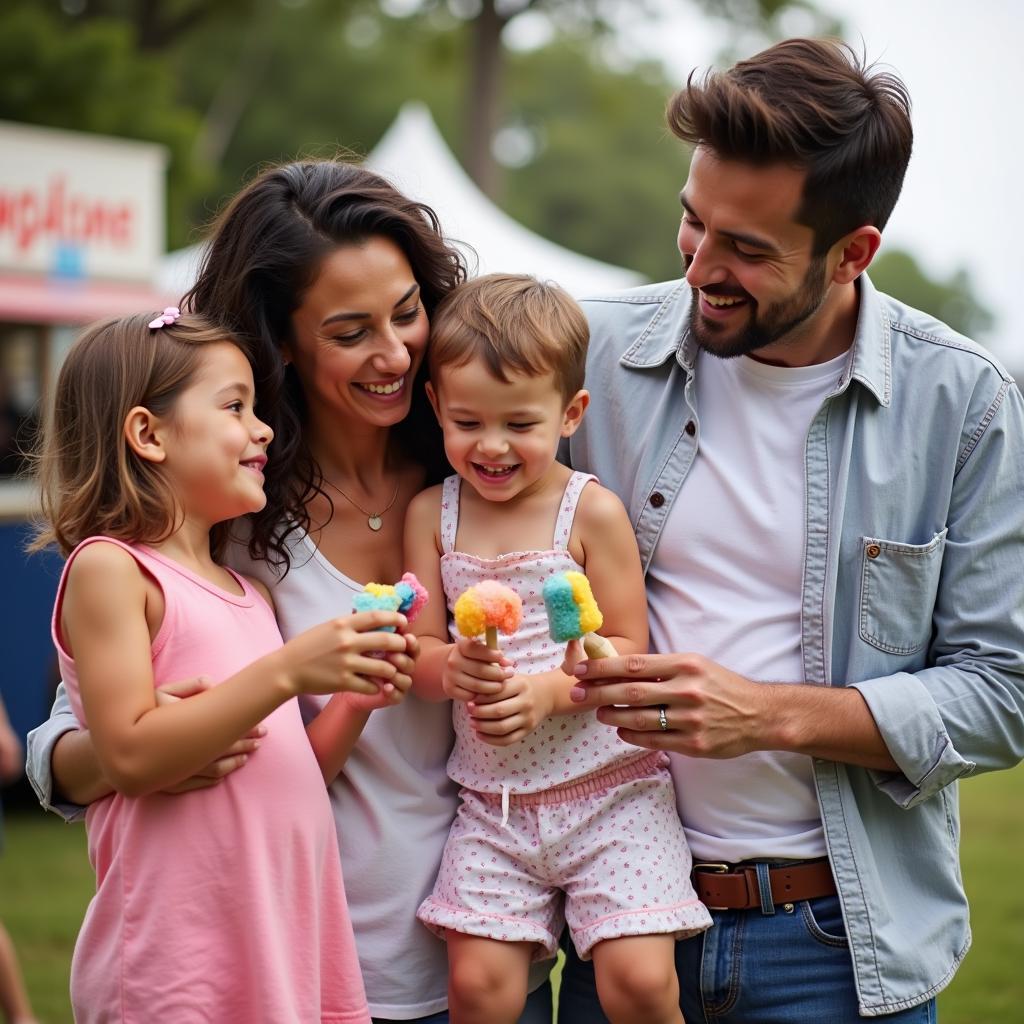 Family Enjoying Pensacola Food Truck Festival