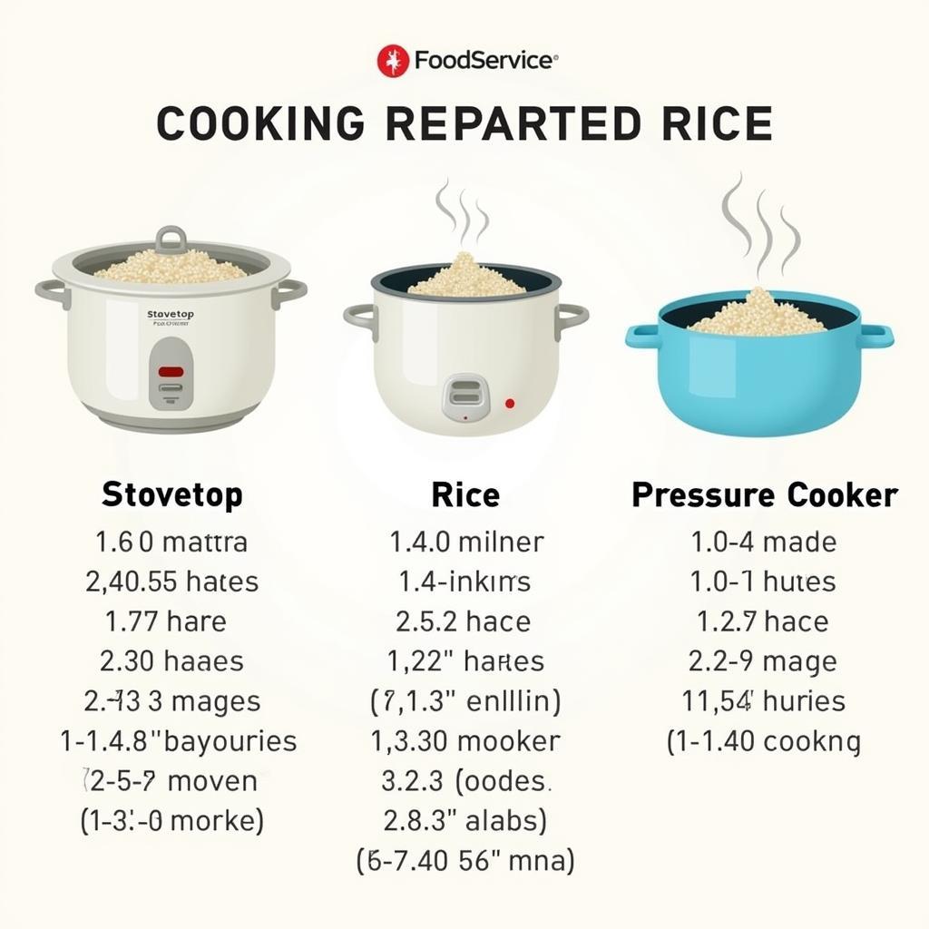 Methods for cooking perfect food service rice