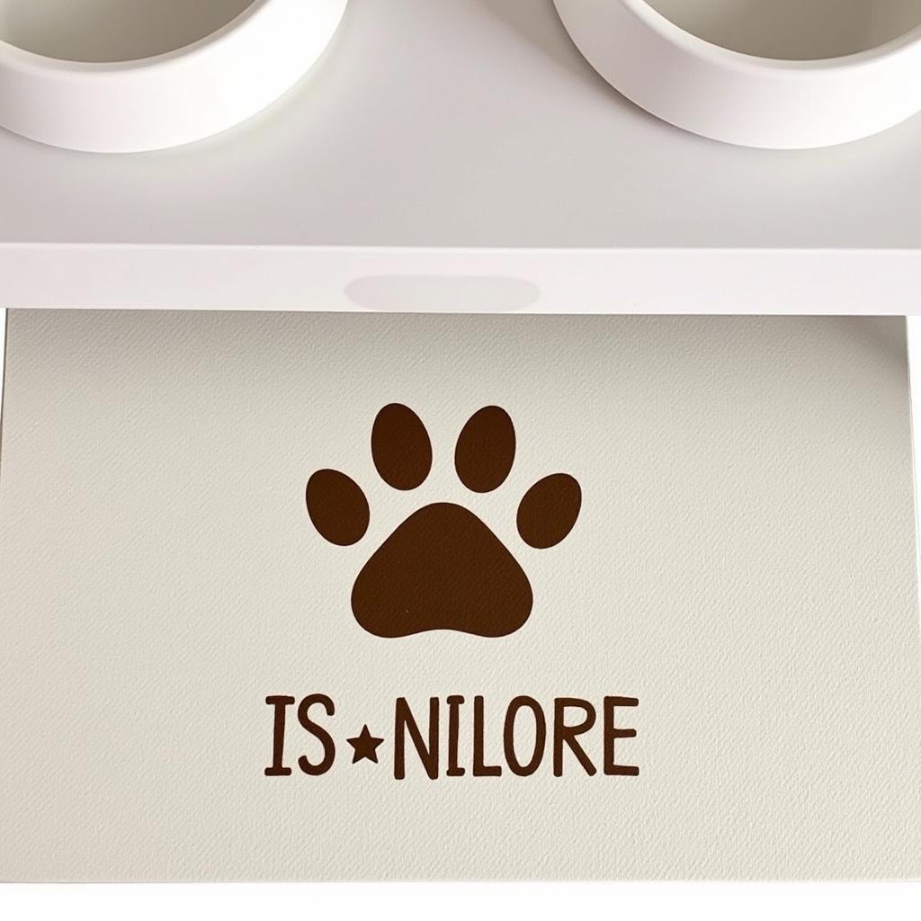 Personalized Pet Food Dish Mat