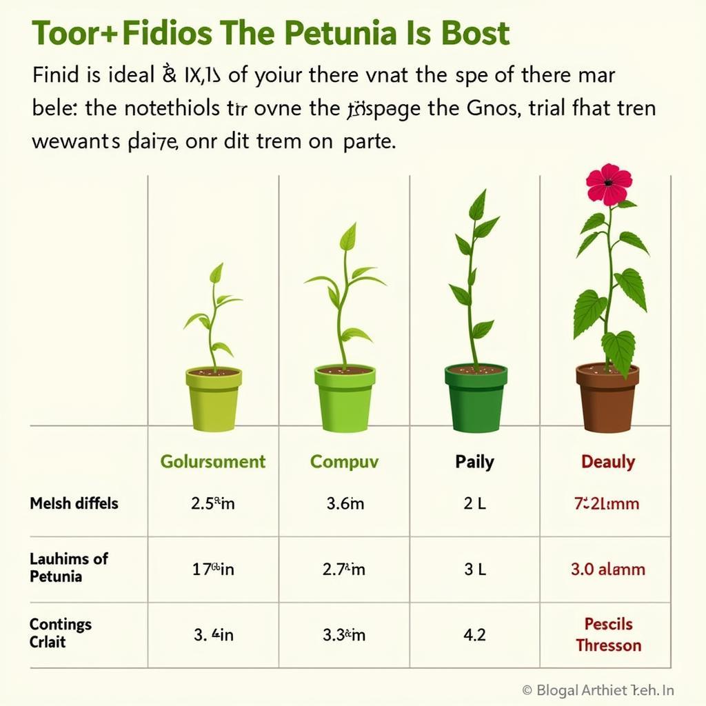 Petunia NPK Ratio Chart