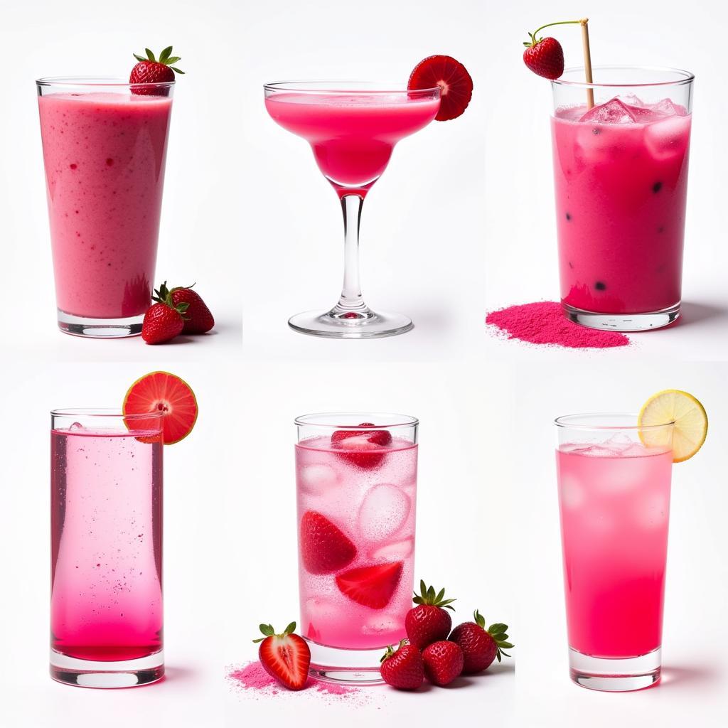 Pink food dye used in various beverages