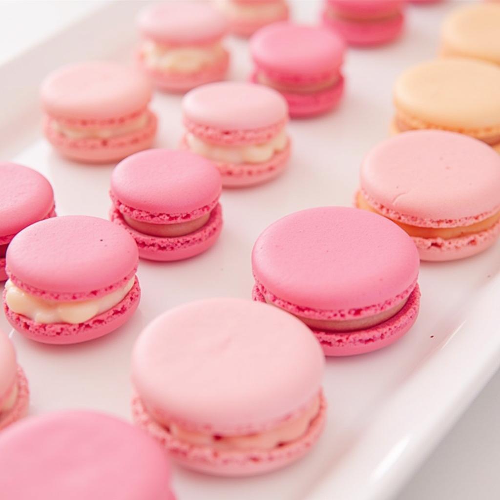 Pink Macarons in Assorted Colours