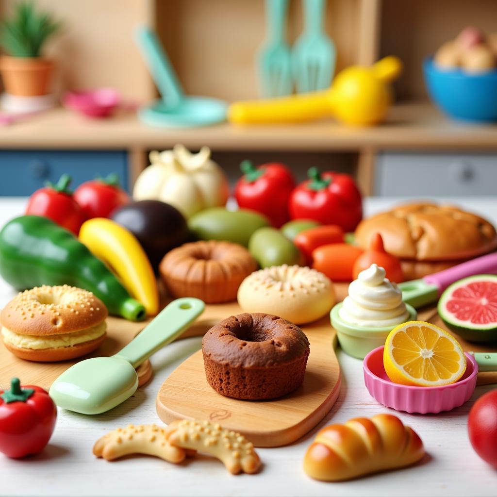 Various Play Food Items for a Play Kitchen