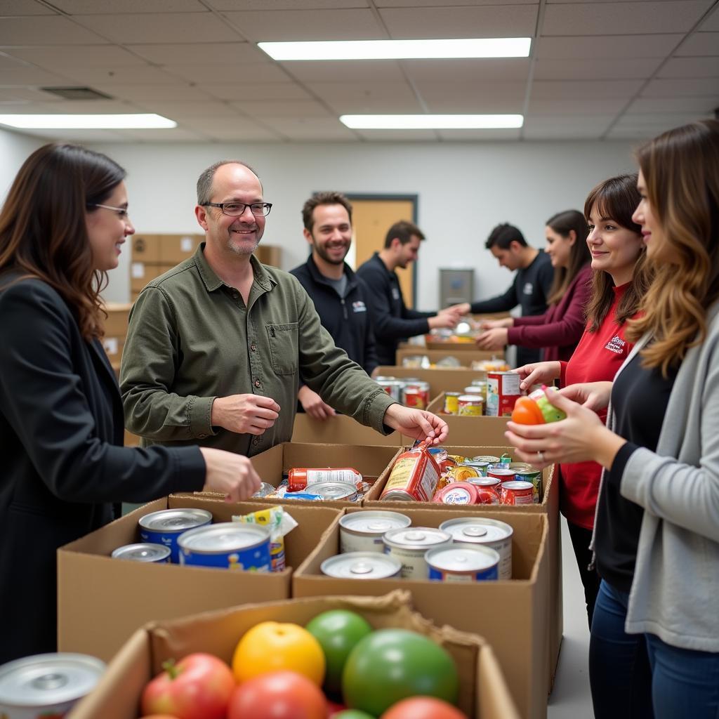 Volunteers at Portage Indiana Food Pantry