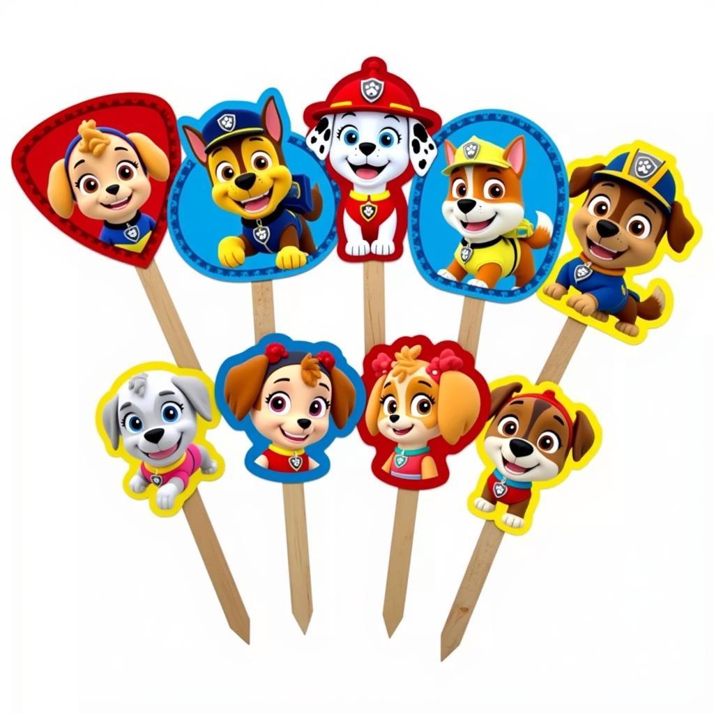 A Pack of Pre-Made Paw Patrol Food Tags