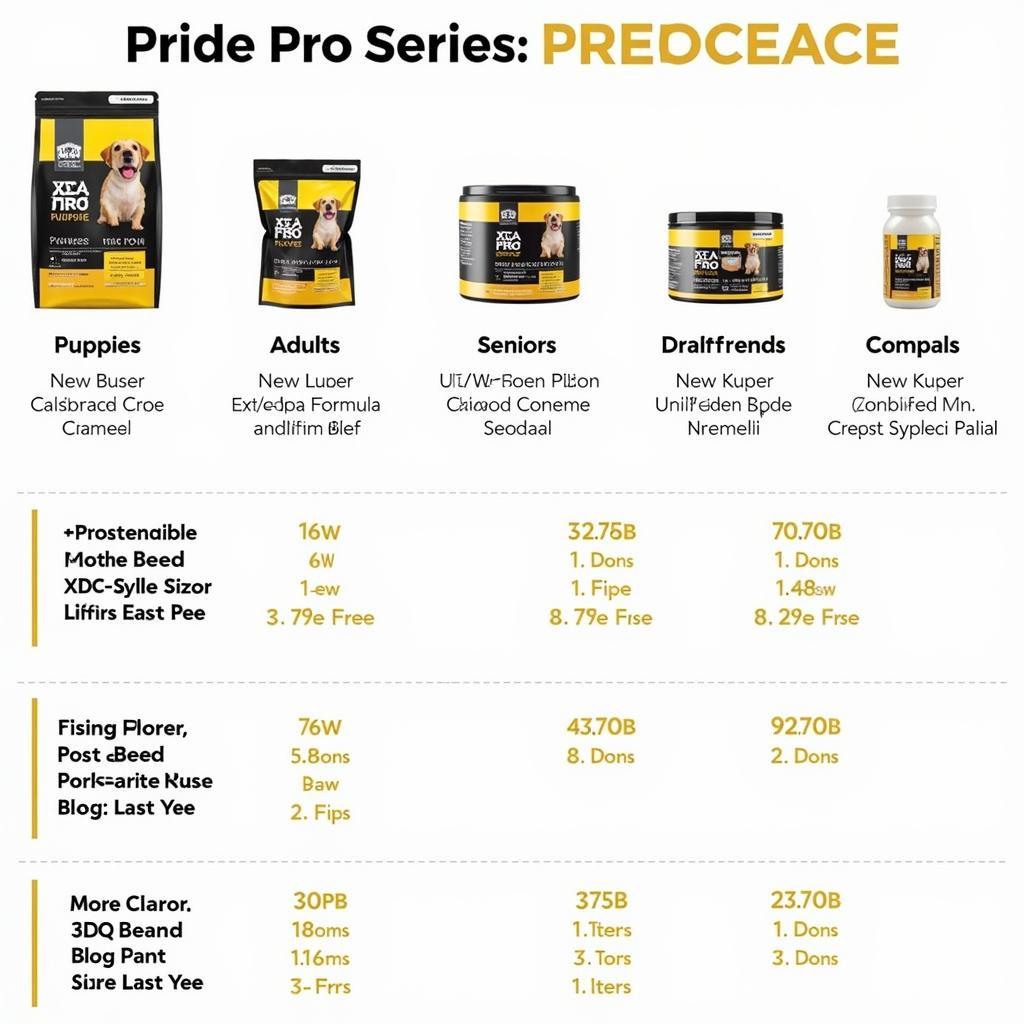 Variety of Pride Pro Series Formulas