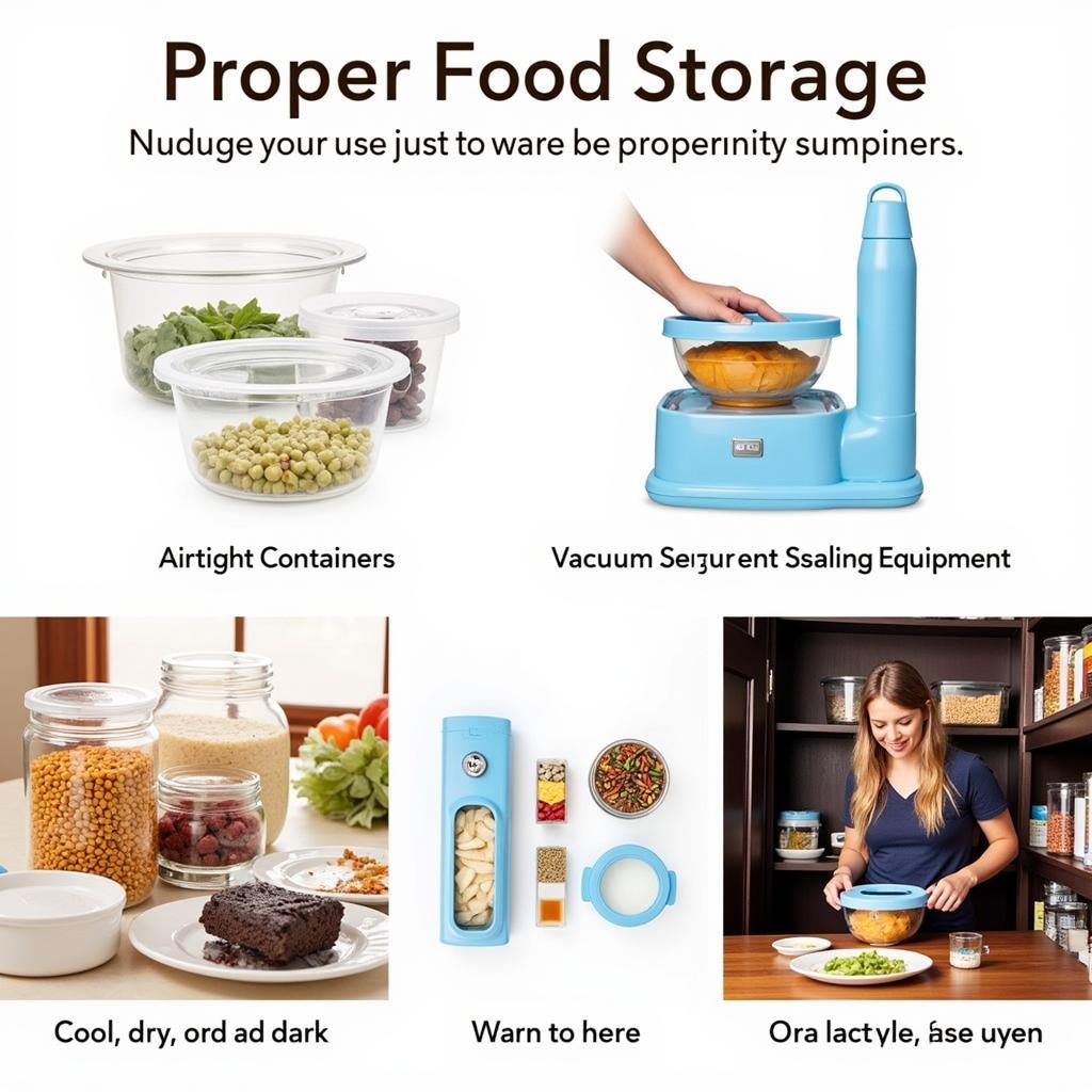 Demonstration of proper food storage techniques