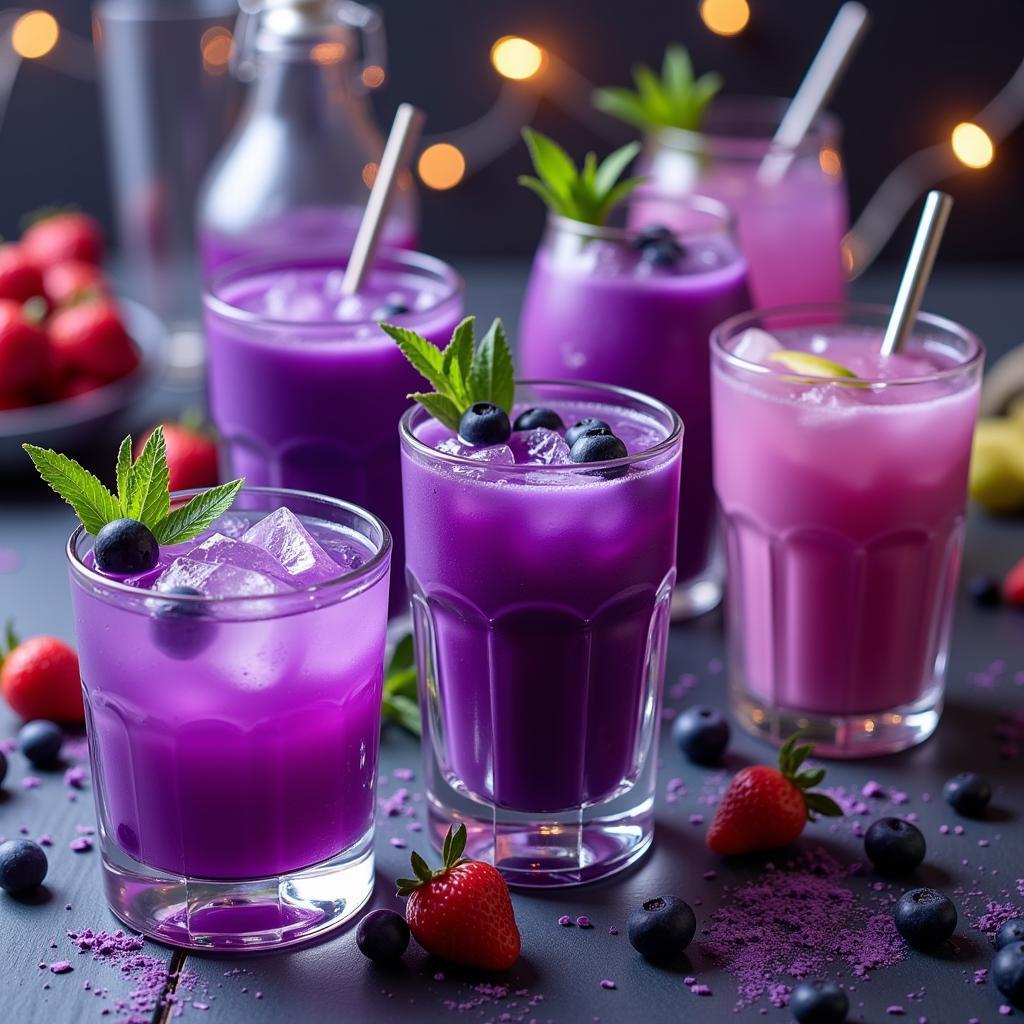 Purple Colored Drinks: Cocktails and Mocktails