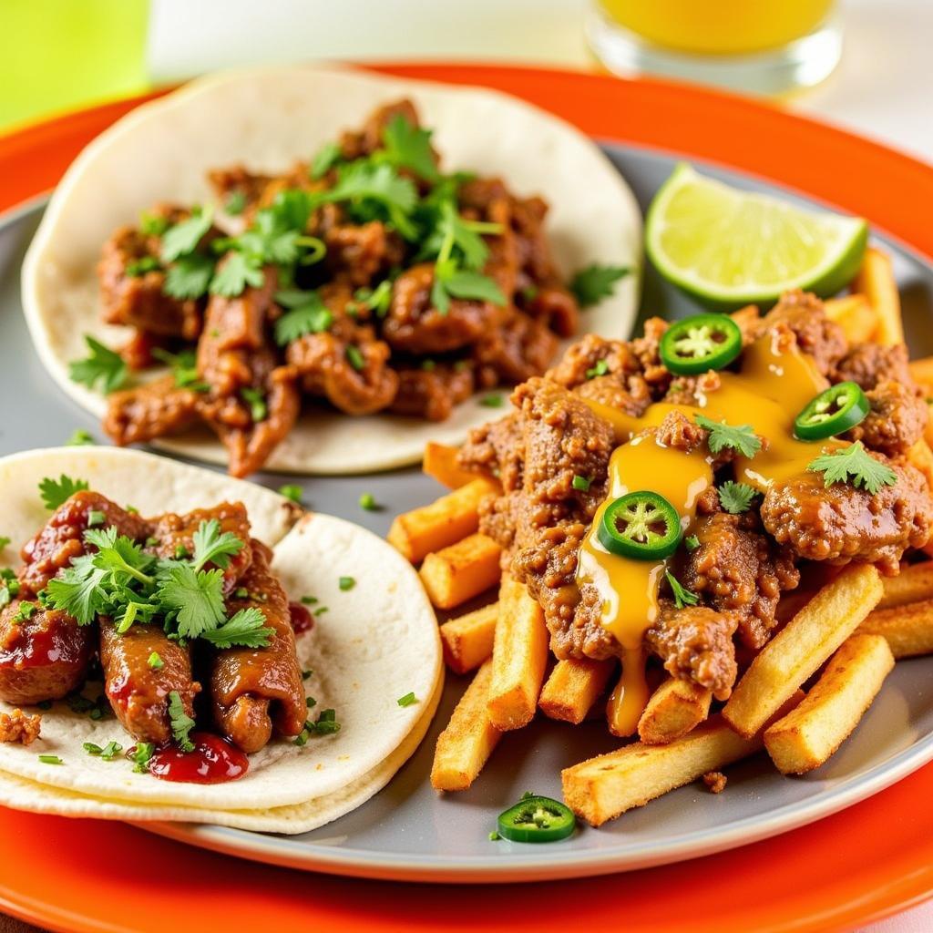 Tacos and Fries from Randy's Food Truck