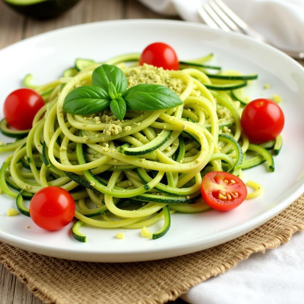 Raw Zucchini Pasta