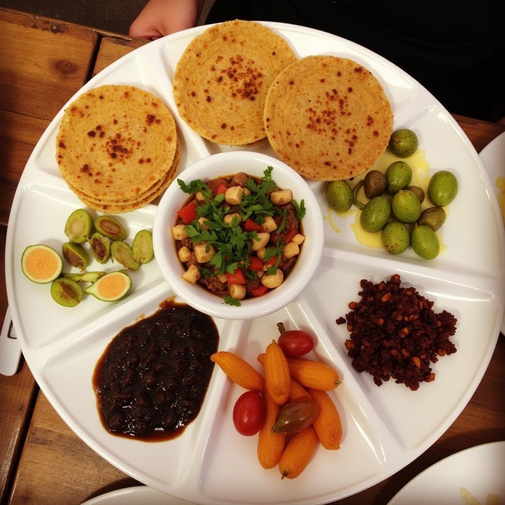 Regional Mexican Food Platter Featuring Oaxaca Specialties