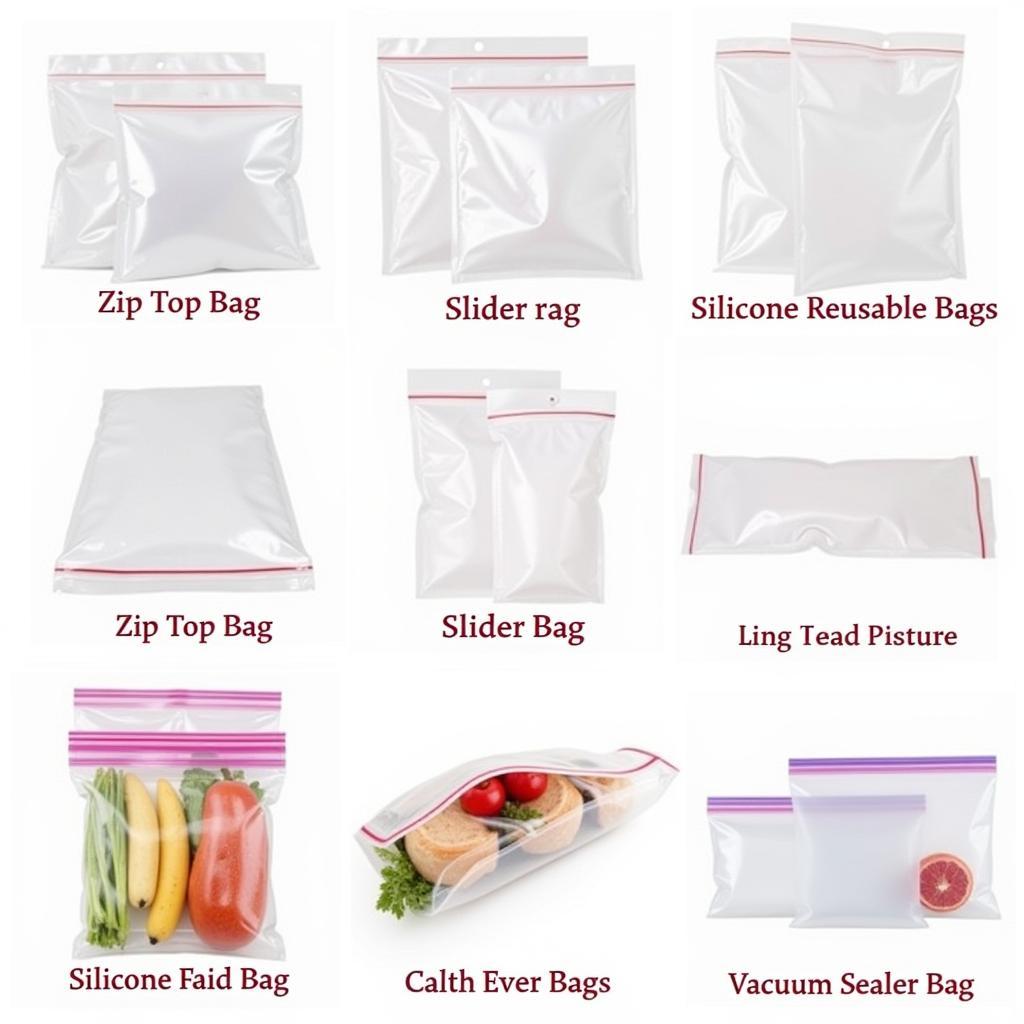 Variety of Resealable Bags for Food Storage