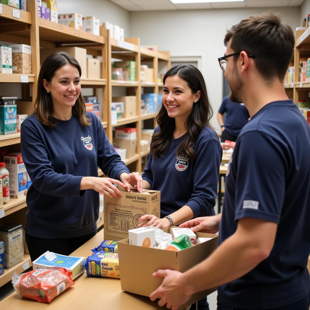 Volunteers Helping Clients at the Rock Creek Food Pantry