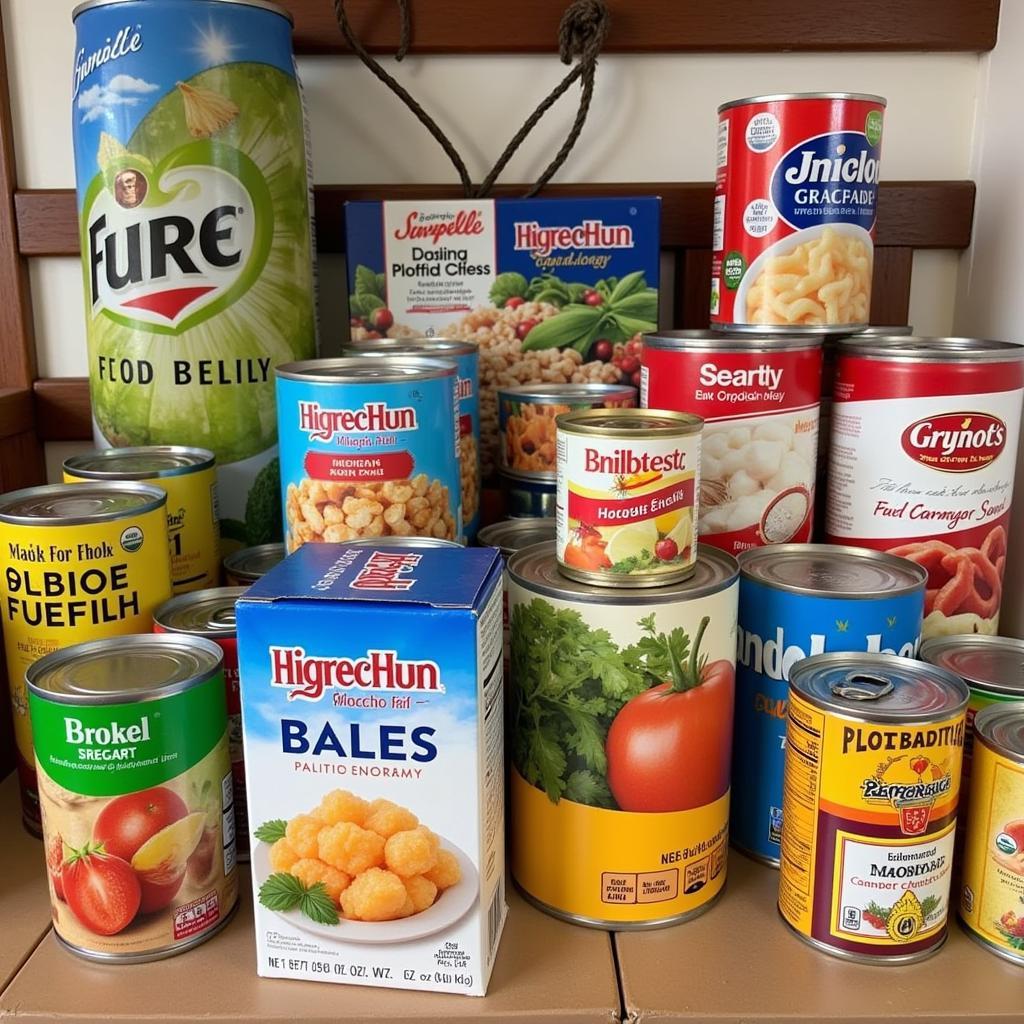 Community food donations at the Roslindale Food Pantry