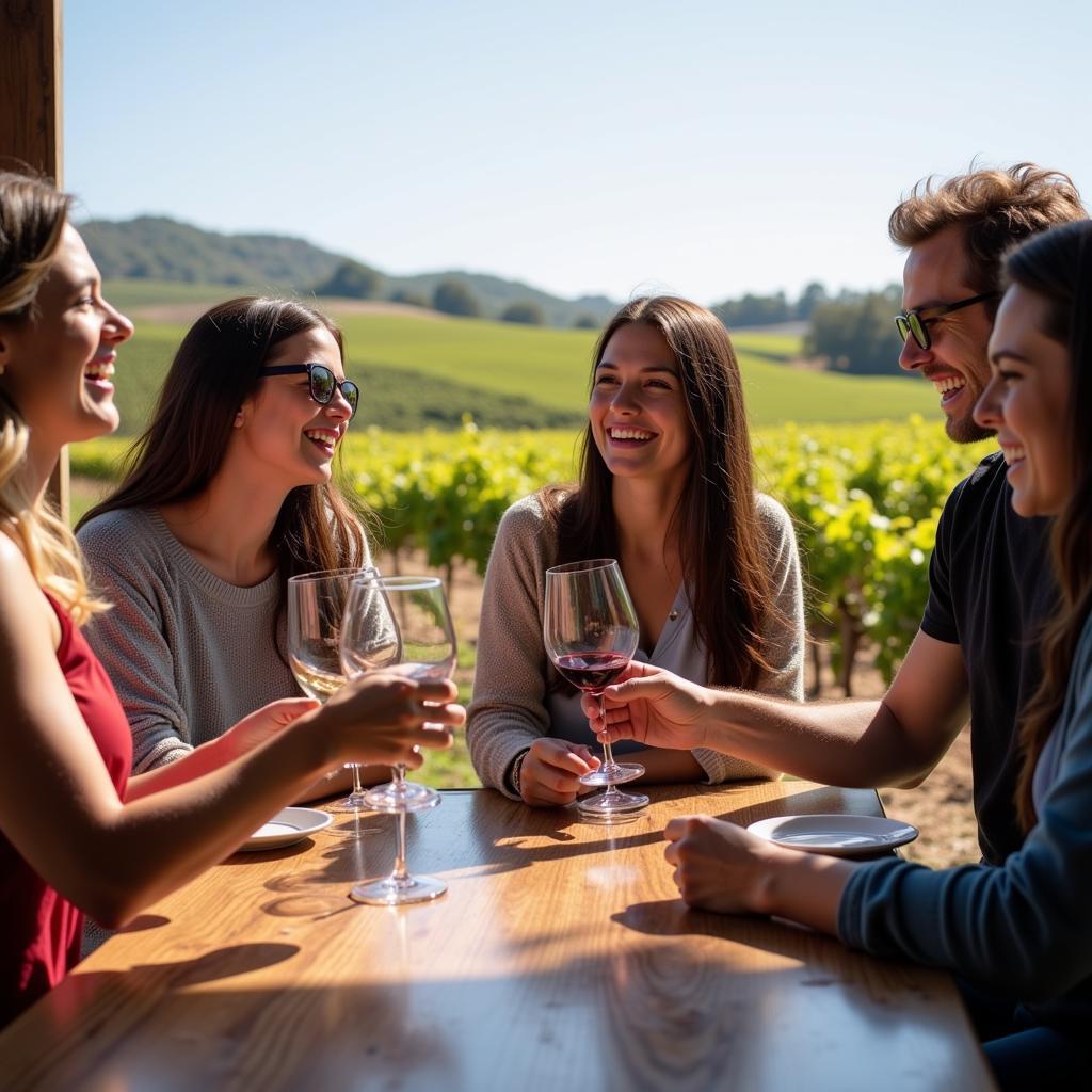 Wine tasting at a Salinas Valley winery