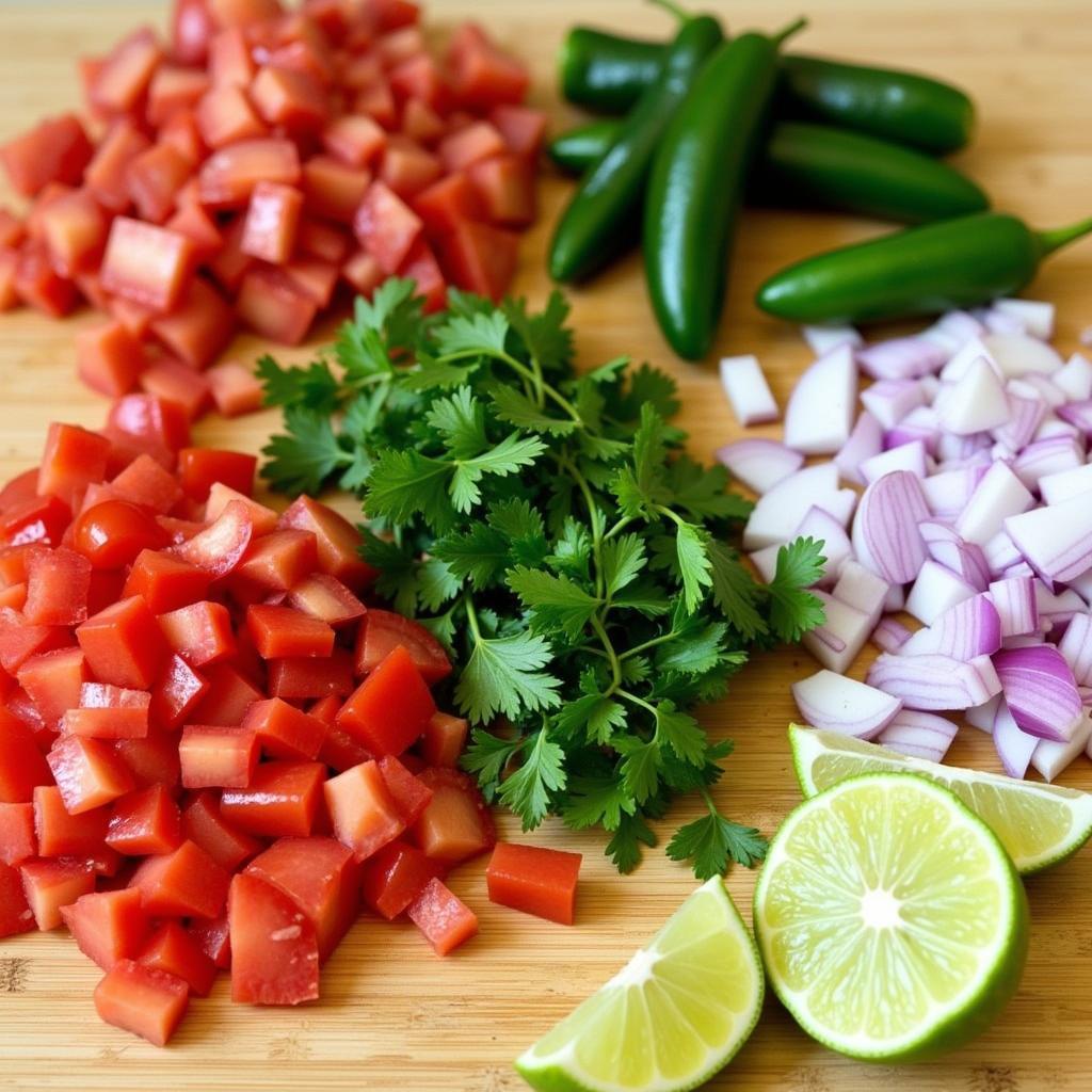 Fresh Ingredients for Salt-Free Pico de Gallo