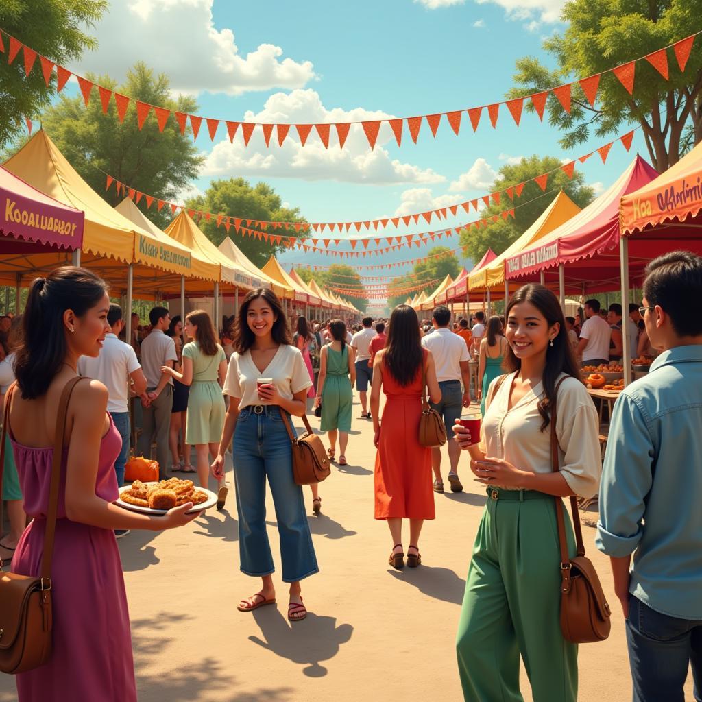 A large crowd enjoying the festivities at the San Antonio Lebanese Food Festival