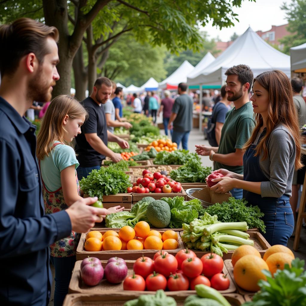 Shopping for Satial Ingredients at a Farmers Market