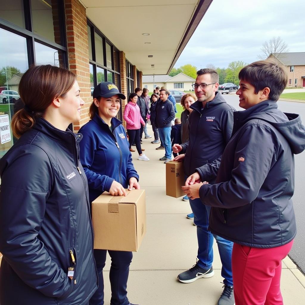 Families receiving food assistance at the Sheboygan Food Pantry