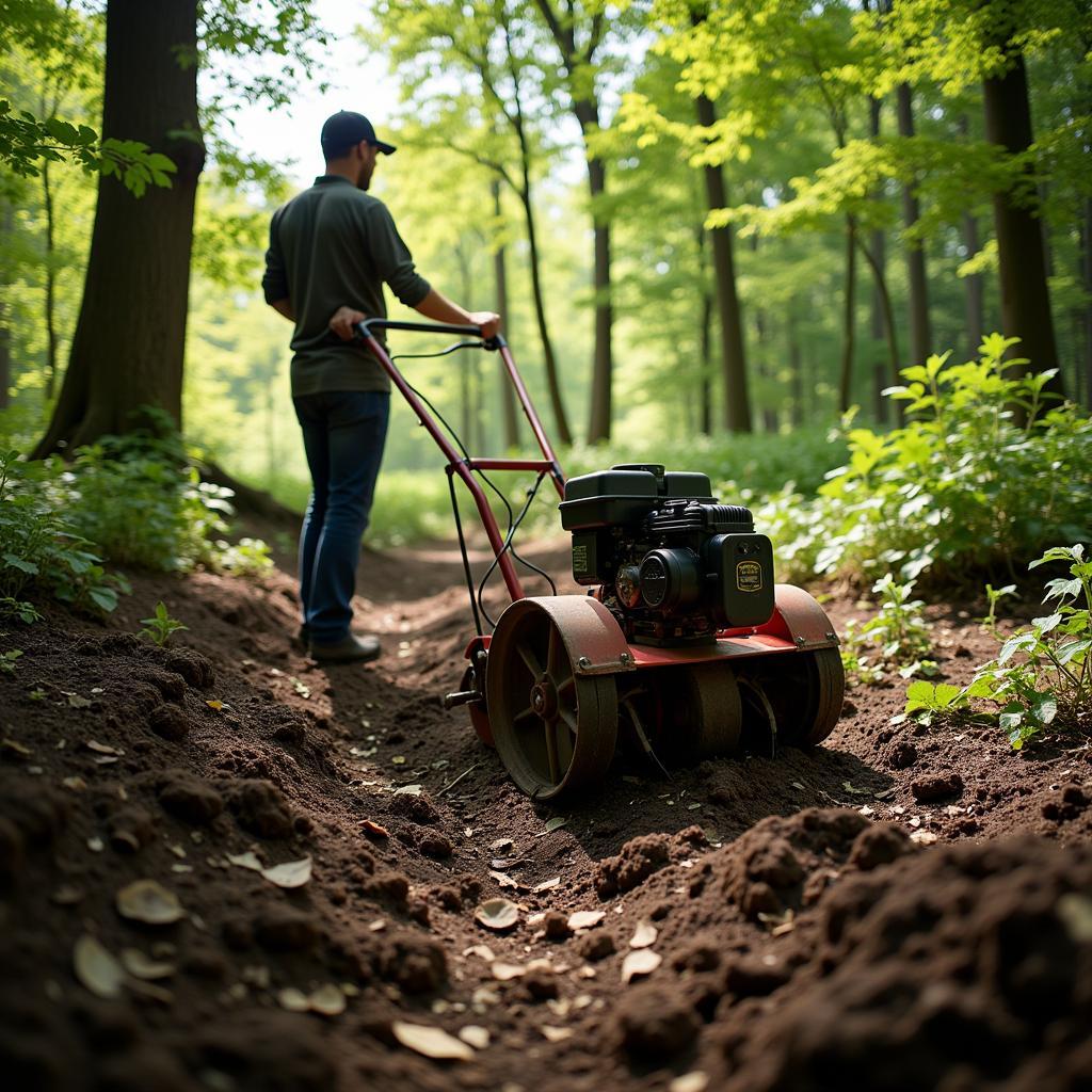 Preparing Soil in a Shady Area for a Food Plot