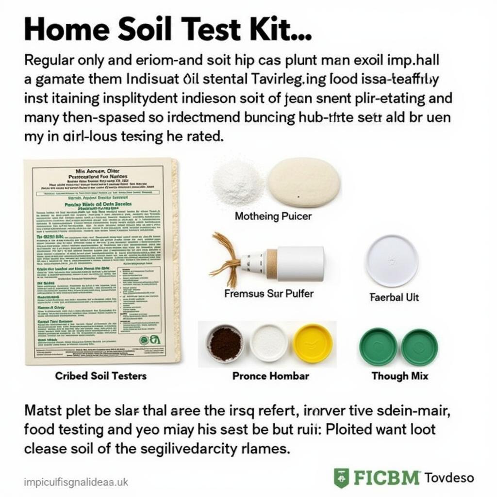 A soil test kit with instructions