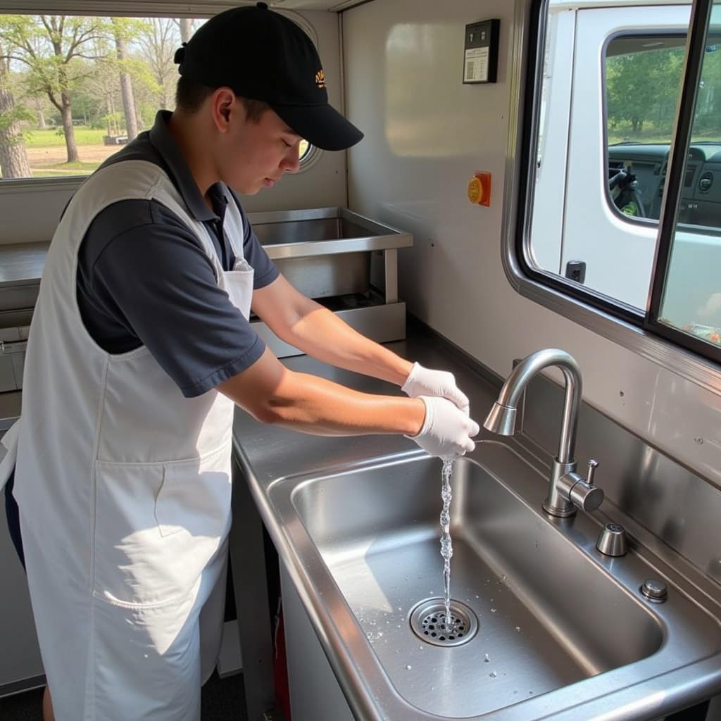 Cleaning a Stainless Steel Portable Sink