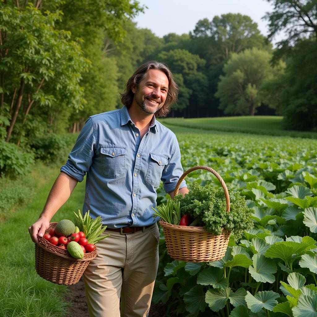 Stephanos on his Sustainable Farm