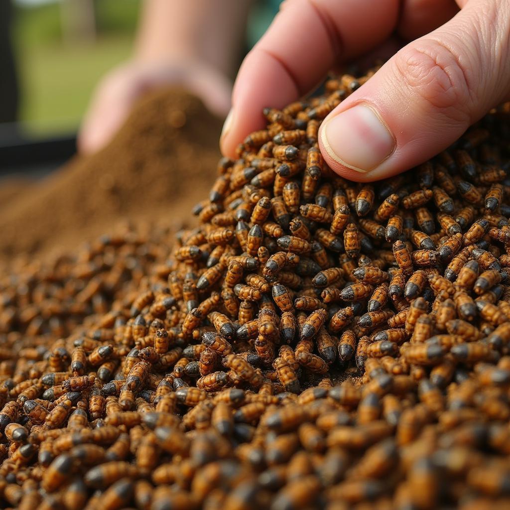 Insect-based animal feed production