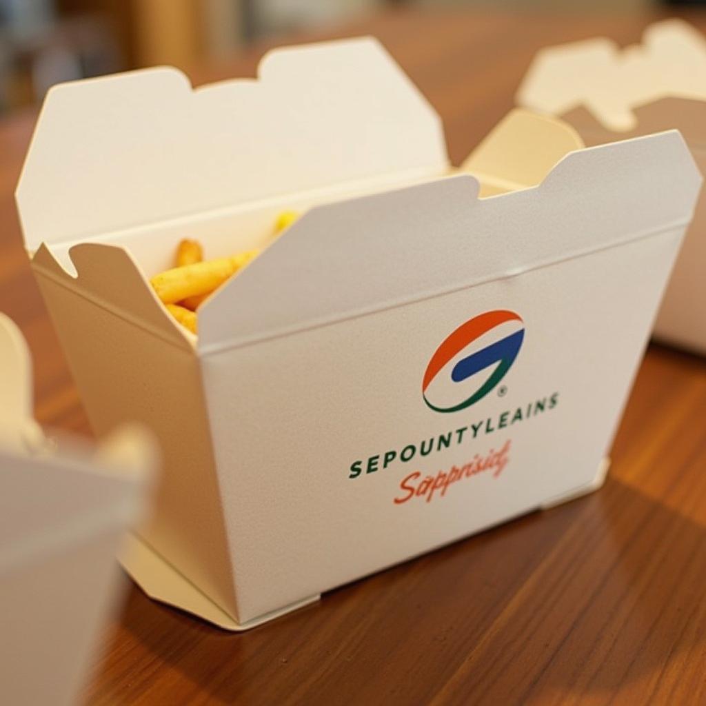 Branded takeout food container