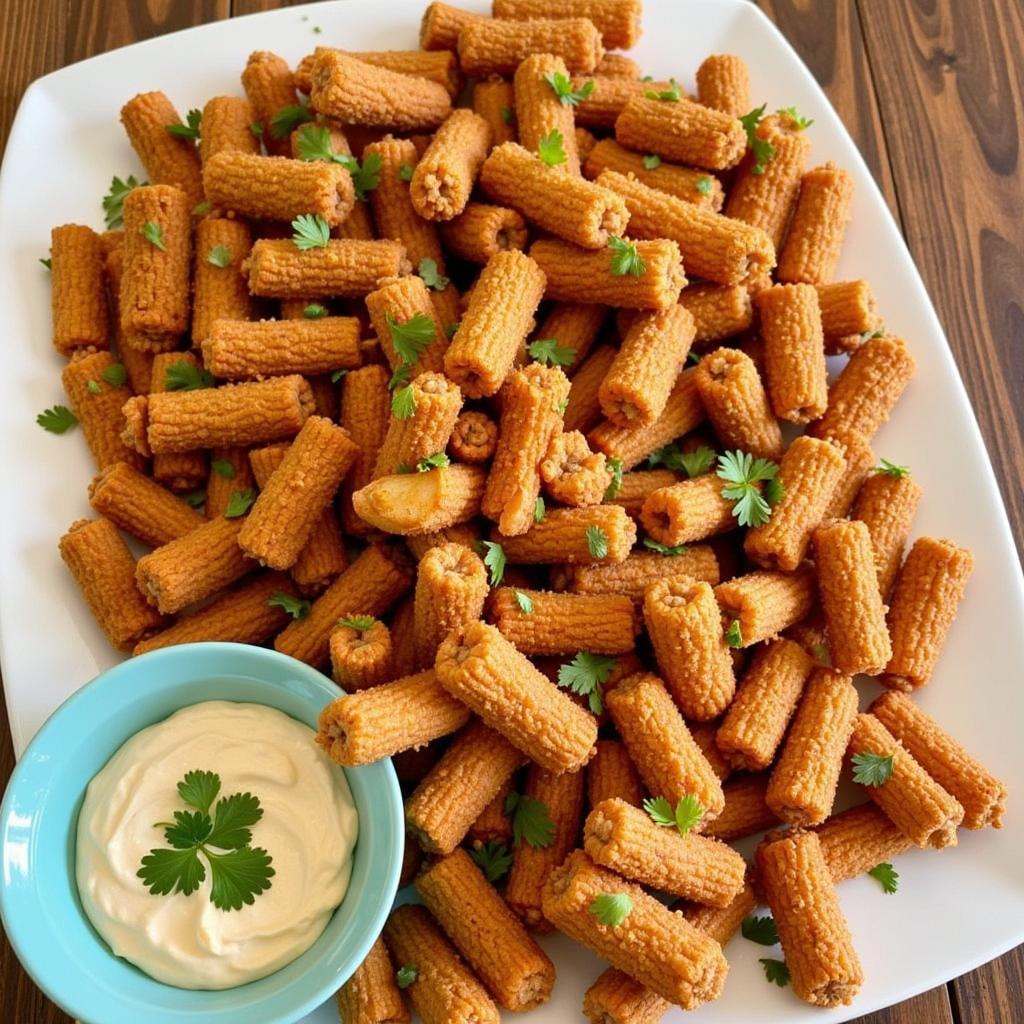 Texas Toothpicks arranged on a platter for a party