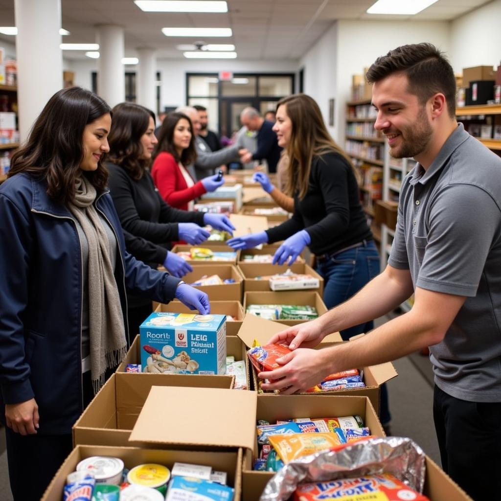 Food Distribution at a Tigard Food Pantry