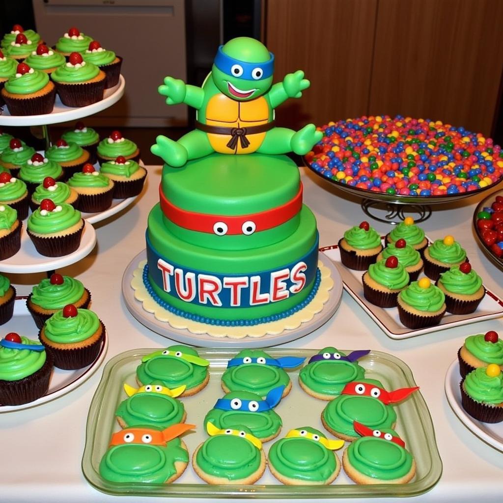 Teenage Mutant Ninja Turtles Party Dessert Table