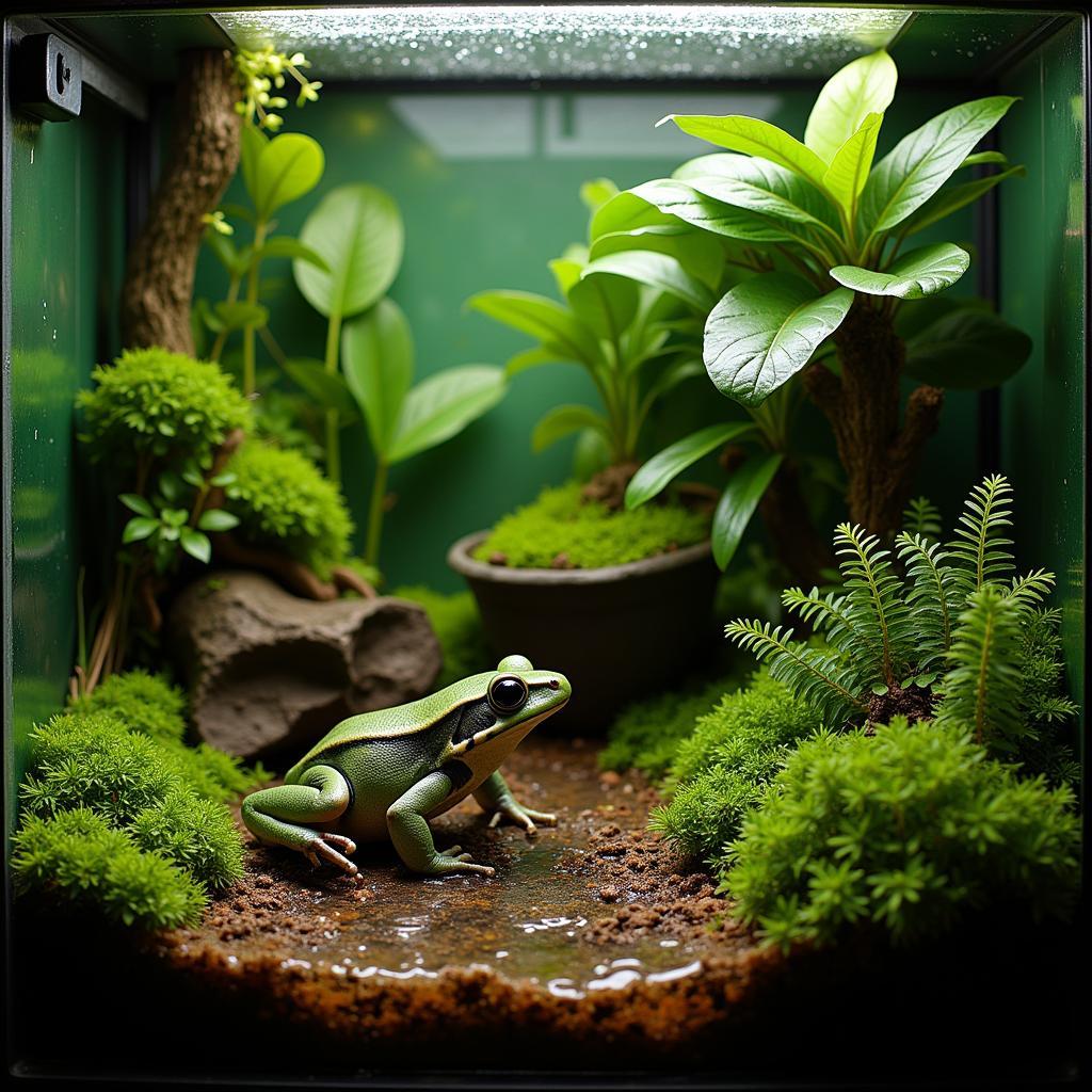 Ideal tree frog habitat