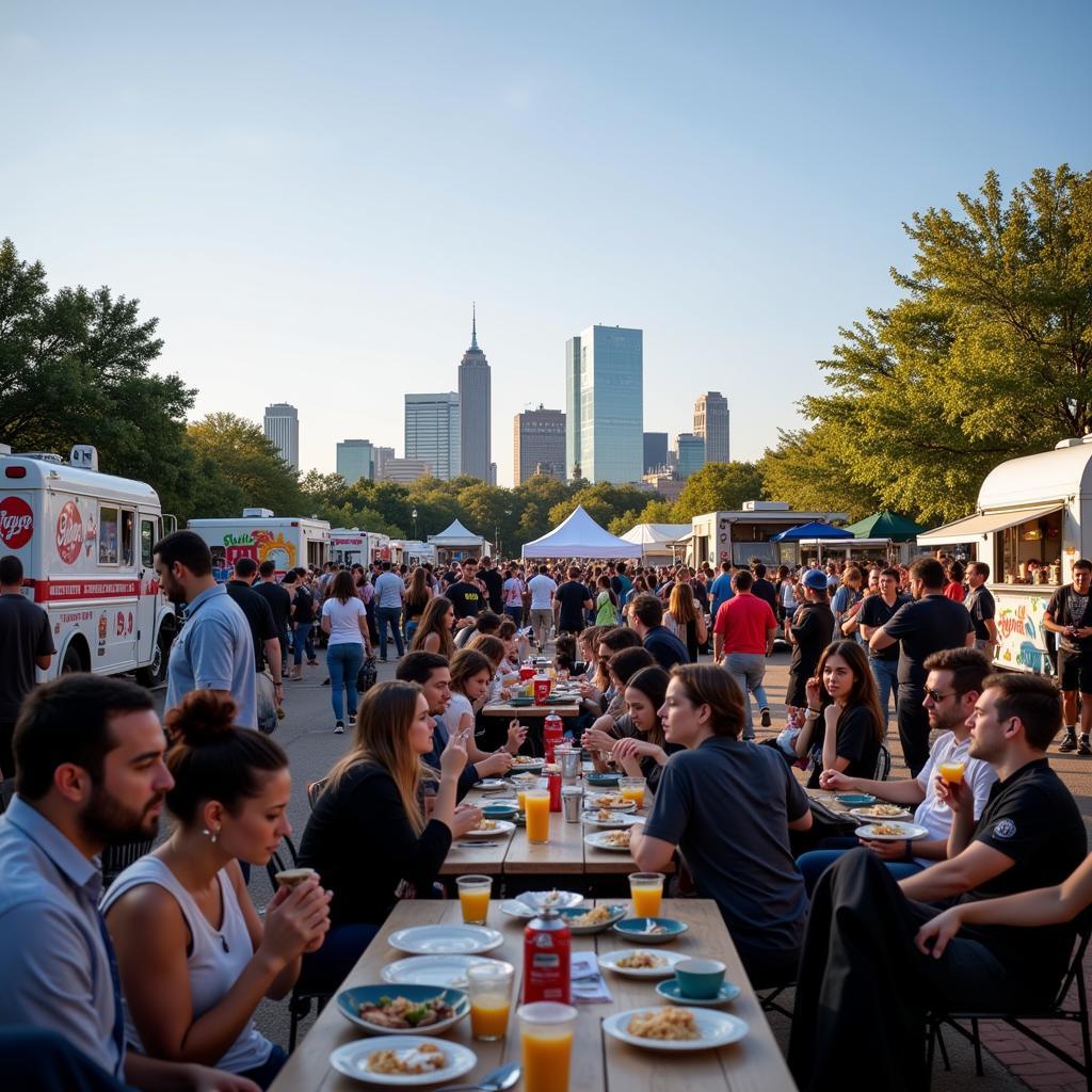 Tulsa Food Truck Community Atmosphere