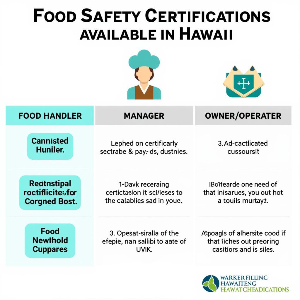 Different Types of Food Safety Certifications Available in Hawaii