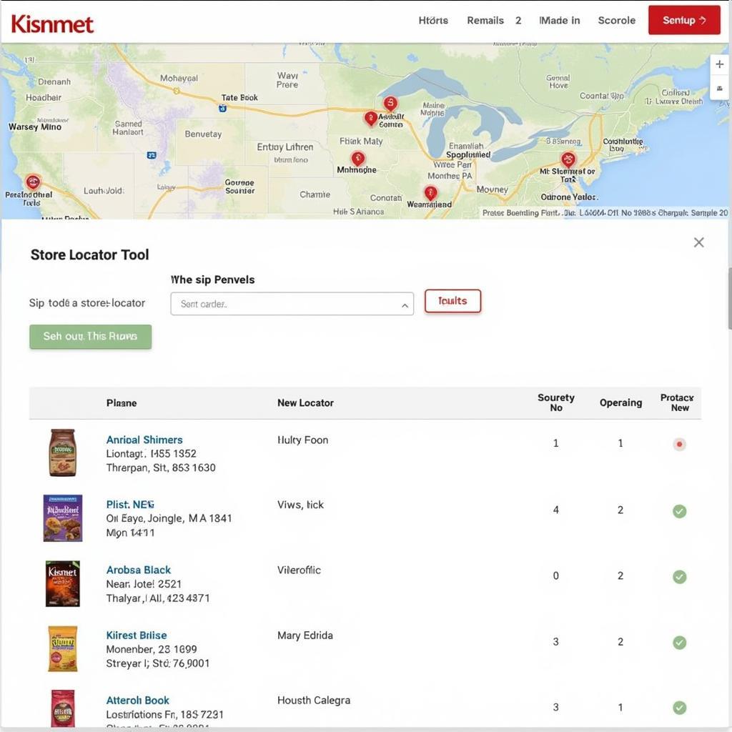 Using the Kismet Store Locator