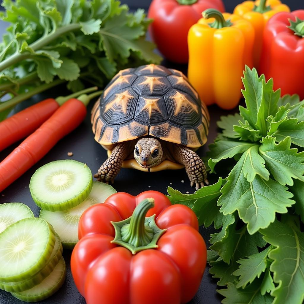 Variety of Fresh Tortoise Food