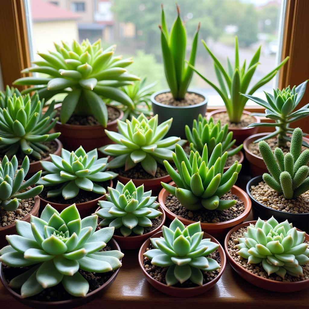 Diverse Succulent Collection