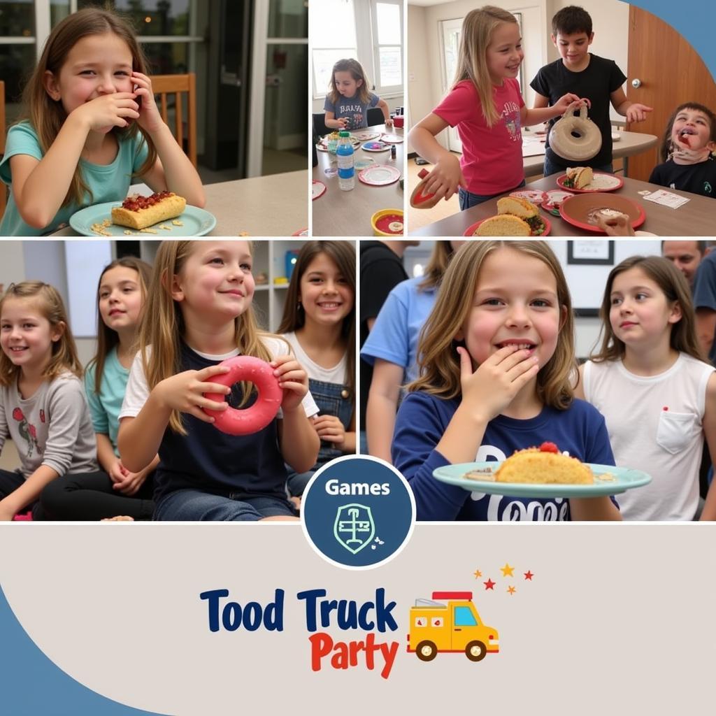 Kids Playing Games at a VBS Food Truck Party