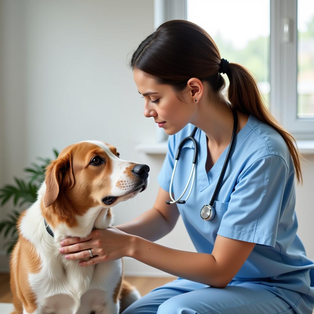 Veterinarian Checkup for Dog on Zero Dog Food