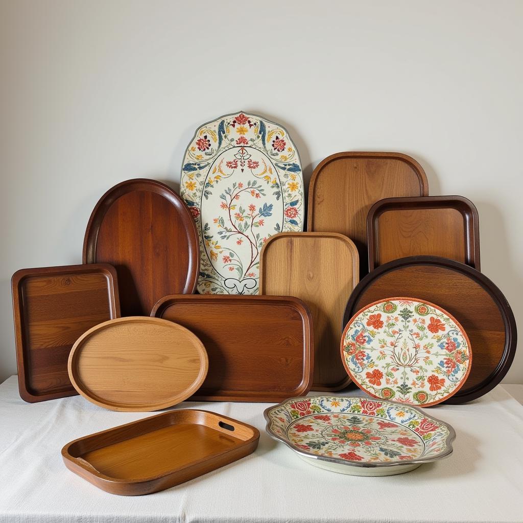 A Collection of Vintage Food Trays