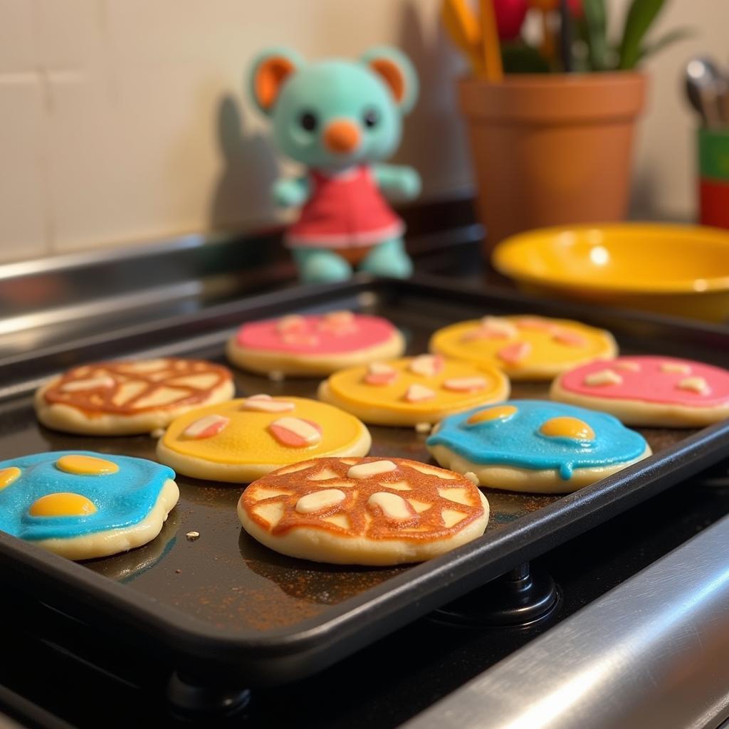 Webkinz Pancakes Cooking on a Stovetop