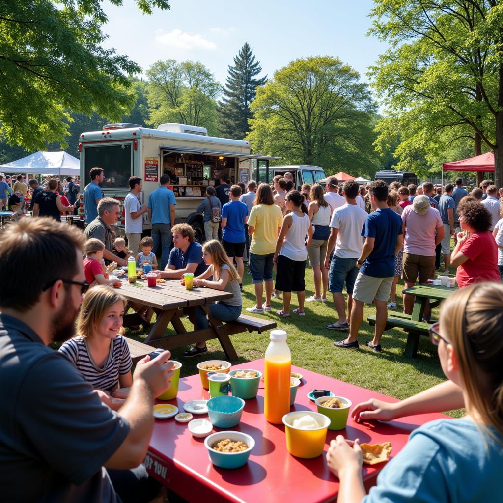 Crowd at a Western Mass Food Truck Festival