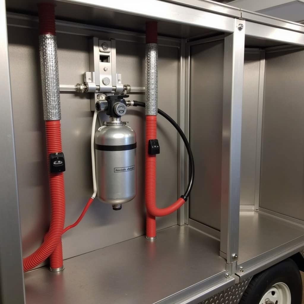 Wet Chemical Fire Suppression System Installed in a Food Truck