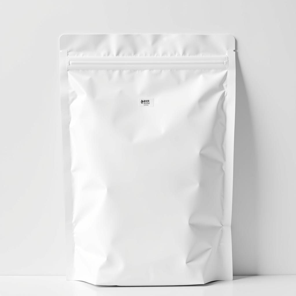 Minimalist White Dog Food Bag Design